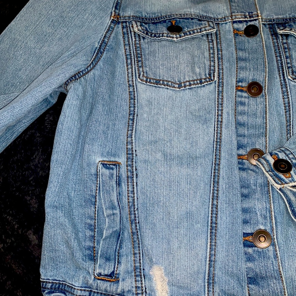 Forever 21 Ripped Jean Jacket - Picture 2 of 4
